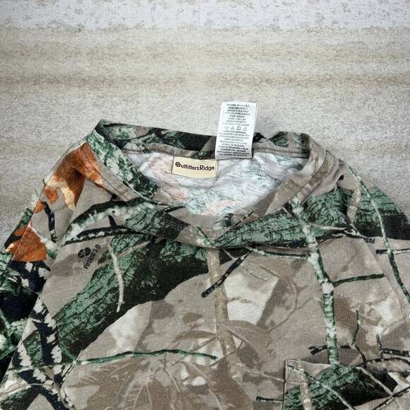 Vintage 90s Fusion 3D Shirt Mens L Hunting Camo Cotton Long Sleeve Woodland - Picture 4 of 4